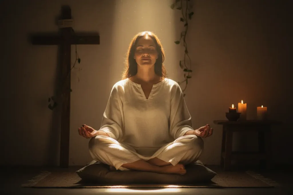 Luz do Espírito Santo iluminando o caminho da fé